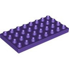LEGO Duplo Violet foncé assiette 4 x 8 (4672 / 10199)