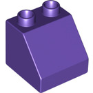 Duplo Dark Purple Slope 2 x 2 x 1.5 (45°) (6474 / 67199)