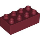LEGO Duplo Rouge foncé Brique 2 x 4 (3011 / 31459)