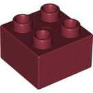 LEGO Duplo Dark Red Duplo Brick 2 x 2 (3437 / 89461)