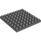 LEGO Duplo Gris pierre foncé Duplo assiette 8 x 8 (51262 / 74965)