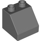 LEGO Duplo Donker Steengrijs Helling 2 x 2 x 1.5 (45°) (6474 / 67199)