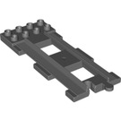 LEGO Duplo Dark Stone Gray Train Track with Plate (31442)