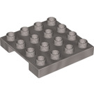 LEGO Duplo Argent plat Pallet 4 x 4 x 1/2 (47415 / 98458)