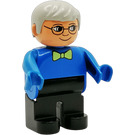 LEGO Duplo Grandpa met Glasses en Medium Green Bow Tie