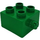 LEGO Duplo Green Brick 2 x 2 with Pin (3966)