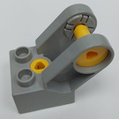 Duplo Light Gray Toolo Brick 2 x 2 with Angled Bracket with Forks and Two Screws without Holes on Side