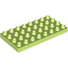 LEGO Duplo Light Lime Plate 4 x 8 (4672 / 10199)