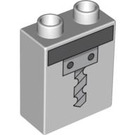 LEGO Duplo Gris pierre clair Brique 1 x 2 x 2 avec Drill sans tube à l'intérieur (4066 / 55883)