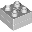 LEGO Duplo Light Stone Gray Duplo Turn Brick 2 x 2 (44538 / 44734)