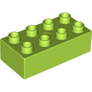 LEGO Duplo Limette Backstein 2 x 4 (3011 / 31459)