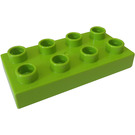 LEGO Duplo Lime Duplo Plate 2 x 4 (4538 / 40666)