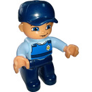 LEGO Duplo Mężczyzna Cop z Bright Światło Niebieski Koszula I Policebadge Figurka Duplo