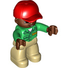 LEGO Duplo Male Zookeeper with Brown Head Duplo Figure