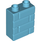 LEGO Duplo Azure moyen Brique 1 x 2 x 2 avec Brique mur Modèle (25550)