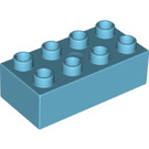LEGO Duplo Mittleres Azure Backstein 2 x 4 (3011 / 31459)