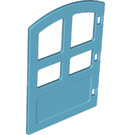 LEGO Duplo Azure moyen Porte avec des fenêtres inférieures plus petites (31023)