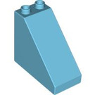 LEGO Duplo Medium azuurblauw Helling 2 x 4 x 3 (45°) (49570)