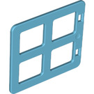 LEGO Duplo Medium Azure Window 4 x 3 with Bars with Same Sized Panes (90265)