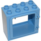 LEGO Duplo Medium Blue Door Frame 2 x 4 x 3 with Raised Door Outline and Framed Back (2332)