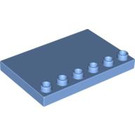 LEGO Duplo Mittelblau Fliese 4 x 6 mit Bolzen auf Kante (31465)