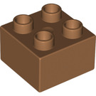 LEGO Duplo Medium Donker Vleeskleurig Duplo Steen 2 x 2 (3437 / 89461)