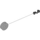 LEGO Duplo Medium Stone Gray Drum (Narrow) with String and Black Hook small hook (901 / 55008)