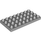 LEGO Duplo Mittleres Steingrau Duplo Platte 4 x 8 (4672 / 10199)