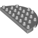 LEGO Duplo Gris pierre moyen assiette 8 x 4 Semicircle (29304)