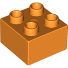 LEGO Duplo Orange Brick 2 x 2 (3437 / 89461)