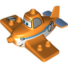 LEGO Duplo Orange Dusty Flugzeug mit Schwarz Number 7 (17237)