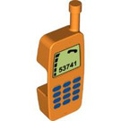 LEGO Duplo Orange Mobile Phone avec '53741' (51820 / 52424)