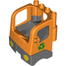 LEGO Duplo Orange Truck Cab avec Recycling logo (48124 / 51819)