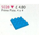 LEGO Duplo Primo Plaat 4 x 4 Blauw 5028