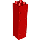 LEGO Duplo rouge Brique 2 x 2 x 6 avec Hinges (16087 / 87322)