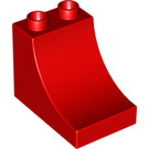 Duplo rouge Brique 2 x 3 x 2 avec Incurvé Ramp (2301)