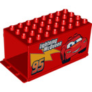 LEGO Duplo rot Container mit Lightning McQueen Dekoration (89195 / 89200)