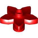 Duplo Red Flower with 5 Angular Petals (6510 / 52639)