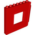 LEGO Duplo Red Panel 1 x 8 x 6 with Window - Left (51260)