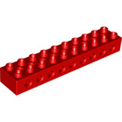 LEGO Duplo rouge Technic Brique 2 x 10 (9 des trous) (6515 / 75350)
