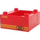 LEGO Duplo rouge Train Compartment 4 x 4 x 1.5 avec Siège avec '52088' (51547)