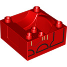 LEGO Duplo rot Zug Compartment 4 x 4 x 1.5 mit Sitz mit Schwarz detail, James  (51547 / 52834)
