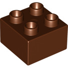 LEGO Duplo Roodachtig Bruin Duplo Steen 2 x 2 (3437 / 89461)