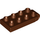 LEGO Duplo Roodachtig Bruin Plaat 2 x 4 met B Connector Top (16686)