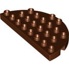 LEGO Duplo Roodachtig Bruin Plaat 8 x 4 Semicircle (29304)