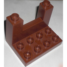 LEGO Duplo Rötlich-braun Platte mit Gewehr Slit 3 x 4 x 2 (51698)