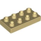 LEGO Duplo Beige Platte 2 x 4 (4538 / 40666)
