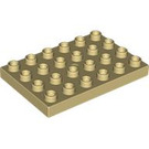 LEGO Duplo bronzer assiette 4 x 6 (25549)