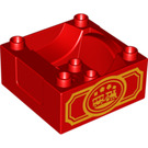 LEGO Duplo Zug Compartment 4 x 4 x 1.5 mit Sitz mit Gelb Zug im oval Rahmen (13970 / 51547)