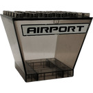 LEGO Duplo Transparent Marron Noir Control Tower avec 'AIRPORT' Autocollant (6361)